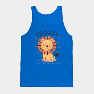 lion roar cartoon Tank Top